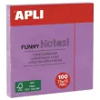 Bloc notes adhésives 75 x 75 mm 100 feuilles - violet - APLI