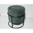 Pouf empilable vert 