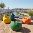 Pouf rond orange