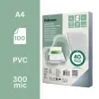 100 Couvertures PVC transparentes - 300 microns - A4 - FELLOWES 