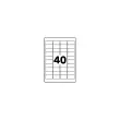 Planches de 40 &eacute;tiquettes &agrave; coins carr&eacute;s - 52,5 x 29,7 mm - FIDUCIAL OFFICE SOLUTIONS 