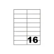 100 Planches de 16 &eacute;tiquettes &agrave; coins carr&eacute;s - 105 x 37 mm - FIDUCIAL OFFICE SOLUTIONS 