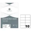 100 Planches de 10 &eacute;tiquettes blanches - Coins carr&eacute;s - 105 x 57 mm - FIDUCIAL OFFICE SOLUTIONS 