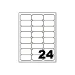 100 planches de 24 étiquettes à coins ronds - 63,5 x 33,9 mm - FIDUCIAL