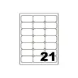 100 Planches de 21 étiquettes à coins ronds - 63,5 x 38,1 mm - FIDUCIAL OFFICE SOLUTIONS