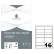 100 Planches d'&eacute;tiquettes &agrave; coins ronds - 99,1 x 33,9 mm - Fiducial 
