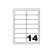 100 Planches d'&eacute;tiquettes FIDUCIAL coins ronds 99,1 x38,1mm 1400 &eacute;tiq/bte 