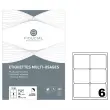 100 Planches d'étiquettes à coins ronds - 99,1 x 93,1 mm - Fiducial