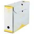 10 Bo&icirc;tes &agrave; archives - Dos 10 cm - jaune - FIDUCIAL 