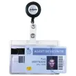 10 Porte-badges securit&eacute; 2 cartes -  9x5,4 cm avec enrouleur 