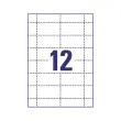 240 Étiquettes pour badges 7,5 x 4 cm 190 gr