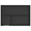 Set de 2 corbeilles &agrave; courrier noires avec trieur de bureau 