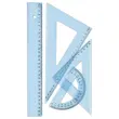 Set 4 pi&egrave;ces de Mesure en Plastique Bleu Incassable - WONDAY 
