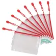 8 Pochettes souples armées zip - A6 - Rouge - TARIFOLD