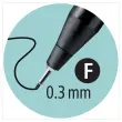 Stylo-feutre SENSOR F - Pointe fine - Rouge - STABILO