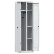 Vestiaire multiservices H.198 x L.60cm, penderie et rangement gris 