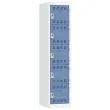 Vestiaire multicases - 1 colonne 5 cases - Gris/bleu - VINCO INDUSTRIES