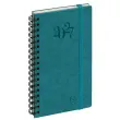 Agenda semainier Swan - 9x16cm - Bleu pétrole - Janvier à décembre - EXACOMPTA