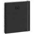 Agenda semainier Swan - 18,5x 22,5 cm - Anthracite - Janvier à décembre - EXACOMPTA