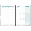 Agenda semainier  Flowers - 15x21cm - Bleu fonc&eacute; - Janvier &agrave; d&eacute;cembre - OXFORD 
