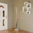 Portemanteau ACCES - 6 patères - Blanc / hêtre - UNILUX