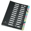 Trieur extensible carte lustr&eacute;e- 24 compartiments - noir - FIDUCIAL 