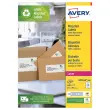 100 Planches d'&eacute;tiquettes laser AVERY 63,5x38,1 mm soit 2400 &eacute;tiq/bo&icirc;te 