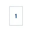 25 Planches d'&eacute;tiquettes transparentes 210x297 mm, 25 &eacute;tiq/bo&icirc;te 