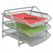 3 Corbeilles métalliques coulissantes MESH sur support gris - ALBA