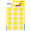 Pastilles gommettes rondes jaunes 1.9 cm - &eacute;tui de 90 - Avery 