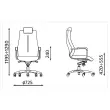 Fauteuil de bureau Sonata 24/24 H - Noir