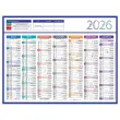 Calendrier 2027 de banque couleurs 14 mois Janvier à Décembre - 17 x 13 cm