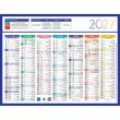 Calendrier 2027 de banque couleurs 14 mois Janvier à Décembre - 17 x 13 cm
