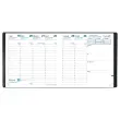 Agenda semainier  Planing Executif - 16x16 cm - Noir - Janvier &agrave; d&eacute;cembre - QUO VADIS 
