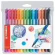 15 stylos-feutres pointMax - Pointe moyenne - Encre eau - Coloris assorti - STABILO 