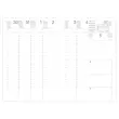 Agenda semainier classique noir Août 2026 à Juillet 2027 - 16 x 24 cm
