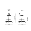 Tabouret technique – Assise réglable en hauteur – Monté