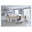Bureau Buenos Aires - 120 x 80 cm - Plateau h&ecirc;tre et pieds blancs - FIDUCIAL OFFICE SOLUTIONS 