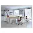 Bureau Buenos Aires - 120 x 80 cm - Plateau h&ecirc;tre et pieds blancs - FIDUCIAL OFFICE SOLUTIONS 