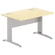 Bureau Buenos Aires - 120 x 80 cm - Plateau hêtre et pieds alu - FIDUCIAL OFFICE SOLUTIONS