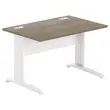 Bureau Buenos Aires - 120 x 80 cm - Plateau noyer et pieds aluminium - FIDUCIAL OFFICE SOLUTIONS 