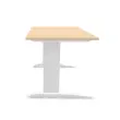Bureau Buenos Aires - 140 x 80 cm - Plateau h&ecirc;tre et pieds blancs - FIDUCIAL OFFICE SOLUTIONS 