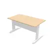 Bureau Buenos Aires - 140 x 80 cm - Plateau h&ecirc;tre et pieds blancs - FIDUCIAL OFFICE SOLUTIONS 