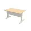 Bureau Buenos Aires - 140 x 80 - H&ecirc;tre et pieds aluminium 