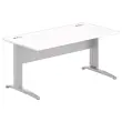 Bureau BUENOS AIRES - Plateau blanc et pieds alu - 160x80 cm - FIDUCIAL OFFICE SOLUTIONS