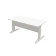 Bureau BUENOS AIRES - Plateau blanc et pieds alu - 160x80 cm - FIDUCIAL OFFICE SOLUTIONS