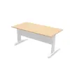 Bureau BUENOS AIRES - Plateau hêtre et pieds blancs - 160x80 cm - FIDUCIAL OFFICE SOLUTIONS