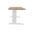 Bureau Buenos Aires - 160 x 80 cm - Plateau noyer et pieds blancs - FIDUCIAL OFFICE SOLUTIONS