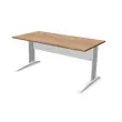 Bureau Buenos Aires - 160 x 80 cm - Plateau noyer et pieds blancs - FIDUCIAL OFFICE SOLUTIONS