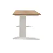 Bureau Buenos Aires - Plateau noyer et pieds alu - 160x80 cm - FIDUCIAL OFFICE SOLUTIONS 